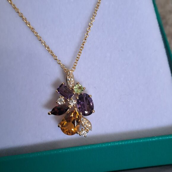 NWT EFFY Multi Stones Necklace - Picture 2 of 5